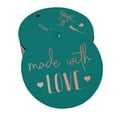 thumbnail image 1 of Inkdotpot 100 Pack Real Rose Gold Foil Paper Tags Made With Love Text Favor Hang Tags, 1 of 6