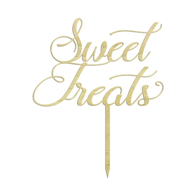 Sweet Treat Custom Rustic Wooden Cake Topper Persoanlized Cake Topper Cake Decoration 6-7 Inches Wide