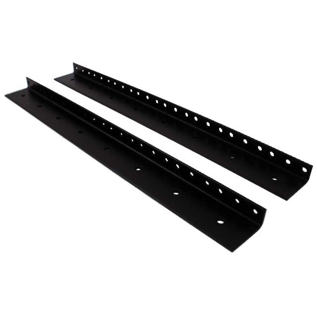 Seismic Audio - SARHW14 - Pair of 14 Inch 8 Space Rack Case Rails for PA DJ Rack Road ATA Case - Full Hole