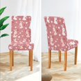 thumbnail image 3 of Yayeee 4 Pack Dining Chair Covers Stretch Parson Chairs Slipcovers Seat Protector, Bunny Love Blooms, 3 of 6