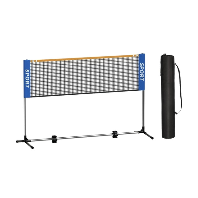 Siruishop Portable Pickleball Net Stand with Storage Bag Stainless Steel Net System Practice for Yard Beach Garage Backyard