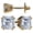 14k gold post - yellow, variant on 14K Solid Gold Posts & Sterling Silver Asscher Cut CZ Stud Earrings Hypoallergenic, 4mm 0.75cttw - Platinum