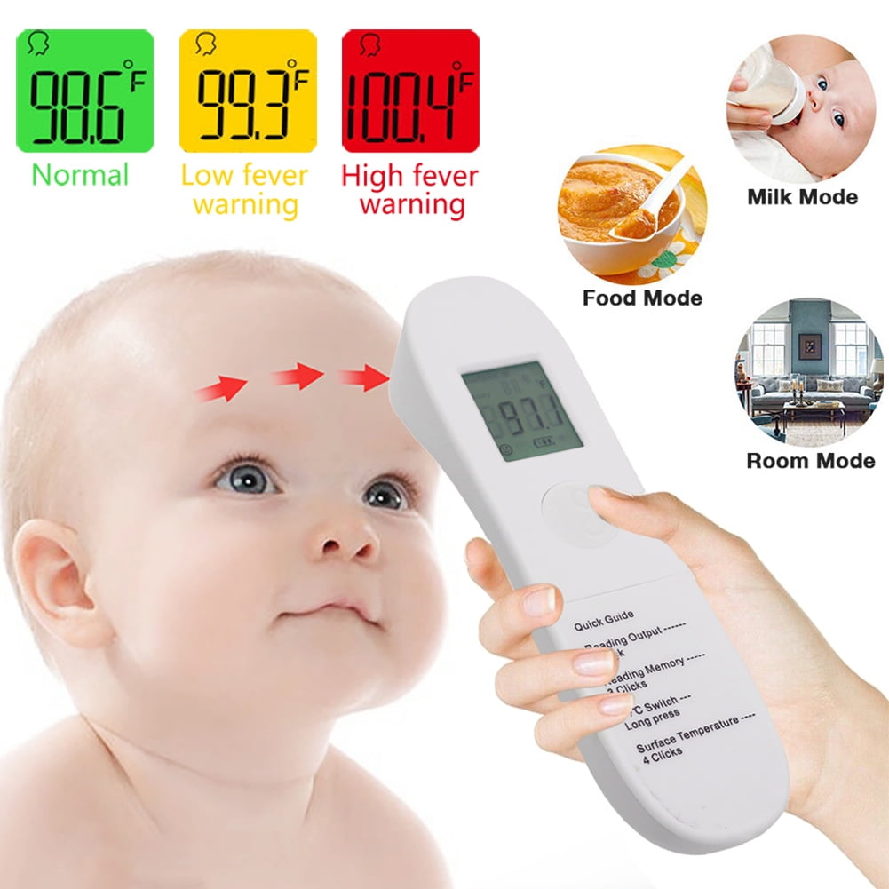 No-Touch Forehead Thermometer High Precision Sensor lcd Digital Infrared Thermometer with 3-Color Backlight