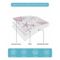 thumbnail image 5 of Quilts Twin Size Bedding Set, Pink Blue Coastal Lightweight Quilted Comforter, Summer Beach Coral Sea Turtle Starfish Soft Reversible Bedspread Coverlet with Pillow Covers for All Season, 68" x 86", 5 of 7