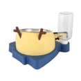 thumbnail image 4 of Comedero y bebedero automático para mascotas con cuenco desmontable de acero inoxidable para mascotas pequeñas y medianas (amarillo y azul), 4 of 14
