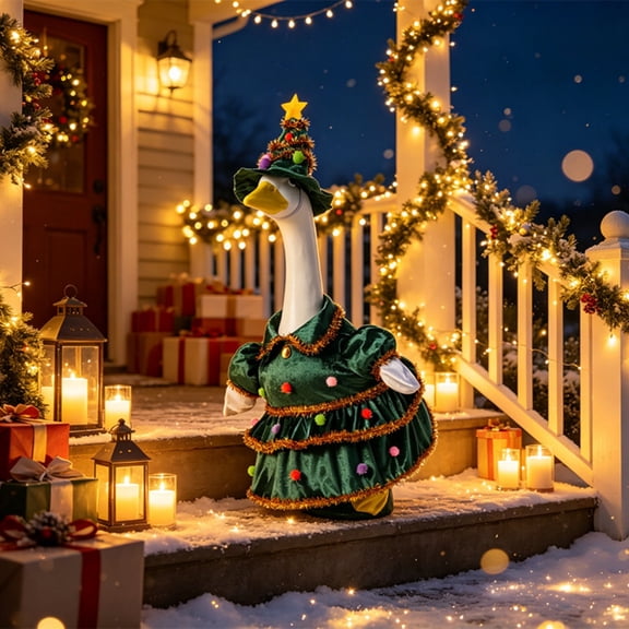 XGFHYJEH christmas Porch Goose Outfits Clearance, Porch Goose Clothes for Porch Goose, Porch Goose Accessories, Goose Costume Clothing for Outdoor Outside Front Porch Garden Yard Lawn