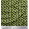 thumbnail image 1 of Soimoi Green polyester Crepe Fabric Brush Stroke Abstract Print Fabric by Yard 52 Inch Wide, 1 of 3