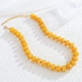 thumbnail image 5 of Leaf Resin Chunky Beaded Necklace for Women, Simple Modern Style Necklace Jewelry Accessory, 5 of 11