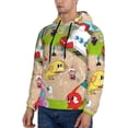 thumbnail image 3 of Lsque Pikmin Pattern Casual Men's Hoodie,Hooded Sweatshirt with Kangaroo Pocket,Pullover Hoodie-X-Large, 3 of 8