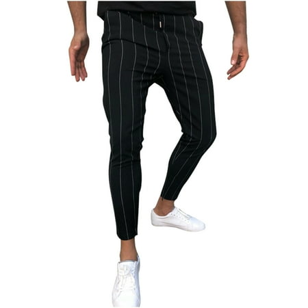 

HTNBO Mens with Pockets Cargo Shorts Zipper Striped Casual Pajama Shorts