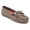 Grey, variant on Women’s Thunderbird “Animikii” Hardsole – Moccasins for Women with a Classic Leather Moccasin Silhouette, Cushioned Footbed, and Beaded Moccasin Design, Black, Size 8.5