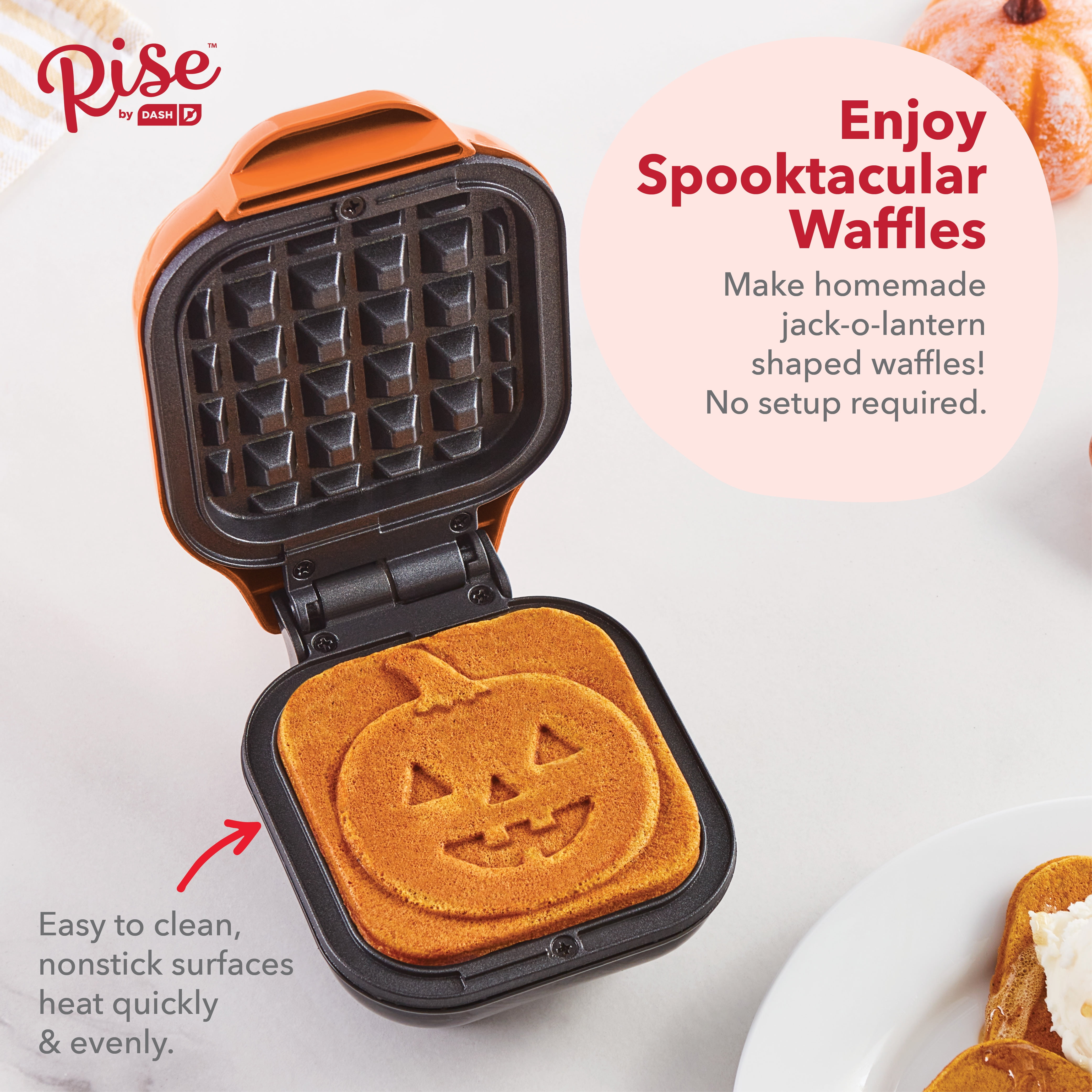 Dash Pumpkin Mini Waffle Maker - Halloween - Yahoo Shopping