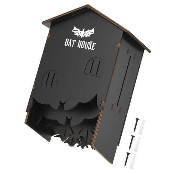 Osdhezcn Handcrafted Bat Shelter For Backyard Wildlife Habitat Durability Weatherproofed Wooden Easyly To Install