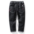 thumbnail image 3 of MKHSQHDG Toddler Boy Jeans Straight Slim Fit Jeans Summer Casual Denim Pants Reinforced Knees & Fade-Resistant Streetwear 5-6 Years, 3 of 9