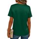 thumbnail image 5 of TaTaai Women's Lightweight Satin Shirt Short Sleeve V-Neck Button-Down Pocket Casual Office Blouse Sheen Fabric Top Gift, 5 of 8