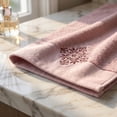 thumbnail image 7 of Aoznliie Bath Towels, Elegant Embroidered Soft Cotton Towels for Bathroom, 29x13 inch Quick Dry Shower Towels for Dorm Summer, Pink, 7 of 7