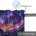 thumbnail image 5 of Fantasy Wolf Rod Pocket Thermal Insulated Curtain Valance Wild Animals Colorful Starry Sky Rod Pocket Window Valance for Living Room Bedroom 54 by 18 in, 1 Panel, 5 of 6