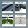 thumbnail image 6 of Alpha Joy 10 x 15 x 8.7ft Outdoor Storage Shed Heavy Duty Portable Carport Canopy Shelter, for Bike, Motorcycle, Garden Storage, 6 of 8