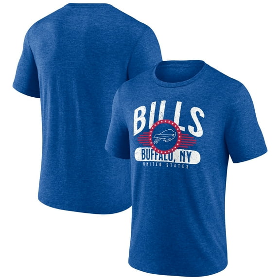 Men's Royal Buffalo Bills Badge of Honor Tri-Blend T-Shirt