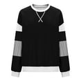 thumbnail image 4 of Besolor Chandails en Molleton Surdimensionnés pour Femmes Col Rond Manches Longues Décontracté Ample Blouse Automne, 4 of 4