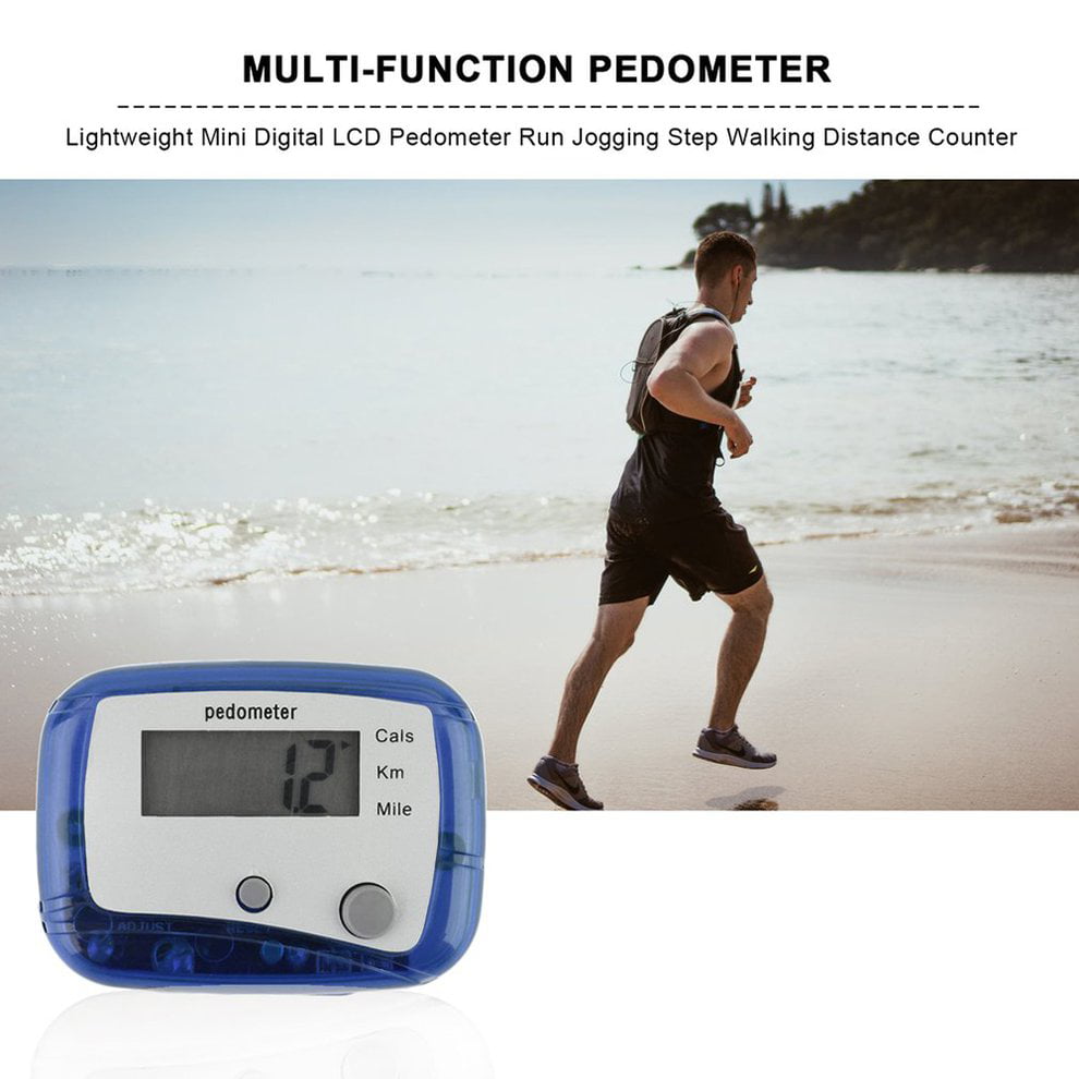 Pedometer Double-key Electronic Treadmill Counter Mile Kilometer 0-99999 New 