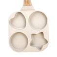 thumbnail image 6 of Egg Cooker Pan Divided Grill Frying Pan Cookware 4 Holes Section Divided Skillet Pancake Pan Omelet Pan for Cooking Baking White, 6 of 7