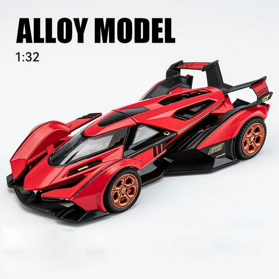 1:32 Lambor V12 Vision GT Gran Turismo Supercar Alloy Model Car Diecast Sound & Light Toys Children Vehicle Gifts For Kids