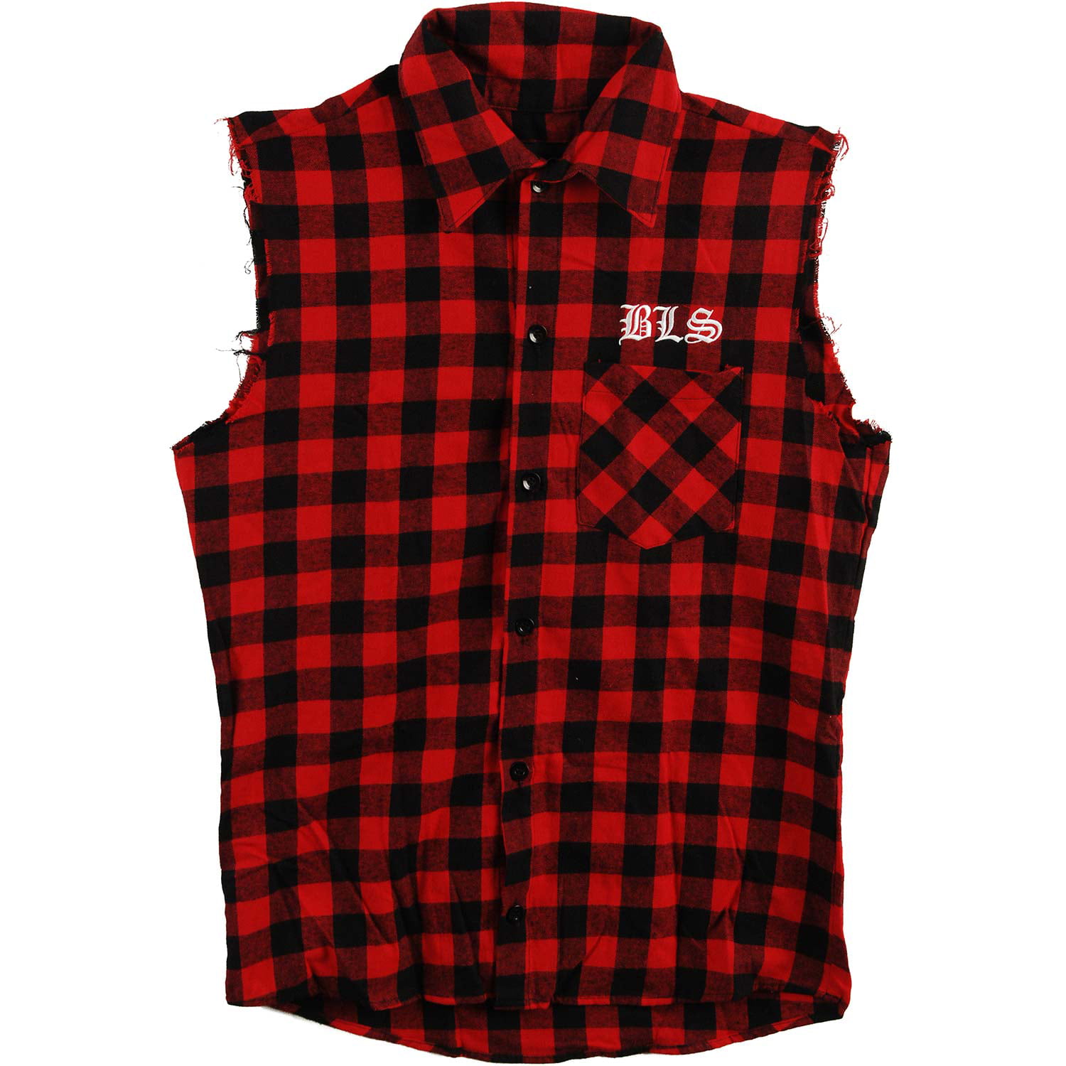 Black Label Society Men's BLS Red Flannel Vest Flannel Medium Red ...