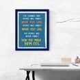 thumbnail image 3 of Wise saying by Maya Angelou never forget how you made them feel BLUE wall art perfect for decorating kitchens homes bathrooms bedrooms hallways., 3 of 3