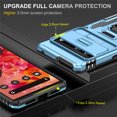 thumbnail image 7 of Google Pixel 7 Case with Lens Protection, Google Pixel 7 Ring Holder with Camera Cover & Kickstand Military Grade Shockproof Heavy Duty Protective Support Magnetic Car Mount Holder, Lightblue, 7 of 7