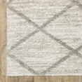 thumbnail image 3 of 10' X 13' Ivory And Grey Geometric Shag Power Loom Stain Resistant Area Rug, 3 of 5