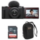 thumbnail image 1 of Cámara de vlogs Sony ZV-1F negra con tarjeta SD de 32 GB y bolsa, 1 of 3