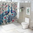 thumbnail image 6 of JRXY Beautiful Peacock Shower Curtain Multiple Sizes White, 6 of 6
