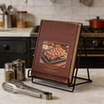 thumbnail image 7 of Metal Cookbook Stand for Kitchen Counter | Iron Tablet Holder | Black or White | 7.9"x7.4"x7.4" Sturdy Frame for Magazine, Plate, Bible | Minimalist Design, Non-Slip Reading Rack, 7 of 7