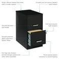 thumbnail image 4 of Space Solutions 22" Deep 2 Drawer Metal File Cabinet in Black, 4 of 11