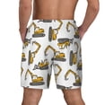 thumbnail image 2 of Lsque Mens Swim Trunks Funny Excavator Pattern - Bathing Suit Compression Liner - Beach Swim Shorts Swimwear - (S-3XL) - Stretch Quick Dry -Large, 2 of 9