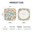 thumbnail image 5 of Rateoe Famous Places Pattern Square Couch Cushion Covers, Sofa Furniture Protector Slipcover with Bottom Tie rope, Soft Non-Slip Non-Wrinkle Non-Sticky-Four Pieces, 5 of 7