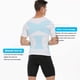 thumbnail image 3 of Camiseta de compresión para hombre, camiseta interior, camiseta sin mangas adelgazante, chaleco de entrenamiento, moldeador de cuerpo delgado para Abdomen Adepaton WMZL-2060-4, 3 of 7