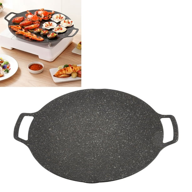 Plato de Barbacoa Coreana aleación de Aluminio No Se Pegue Barbacoa Placa para Hogar Interior Al Aire Libre Camping Partes Bandeja Redonda para Asar Carne Arroz Frito Tortitas ANGGREK Otros