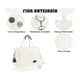 thumbnail image 4 of 2 Uds Bolsas Tote De Pana Con Múltiples Bolsillos Para Mujer blanco, 4 of 4