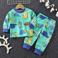thumbnail image 2 of WEAIXIMIUNG Tout-Petits Enfants Bébés Filles Garçons Manches Longues Mignon Dessin Animé Patchwork Hauts Pantalons de Pyjama Vêtements de Nuit Pyjamas Ensembles Ensemble 2 Pcs 2-3 Ans, 2 of 3