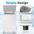 thumbnail image 4 of DIMEDEAL 2.8 Cu.Ft Chest Freezer, Compact Mini Deep Freezer with 7 Temp Settings & Removable Basket, Top Door Free-Standing Freezer for Home, Dorm, Garage, Office, Apartment & Basement, 4 of 8