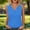 Blue, variant on QUNYINEY Polka Dot Tank Tops Women Casual Summer Tops V Neck Pleated Sleeveless Loose Fit Women Shirts