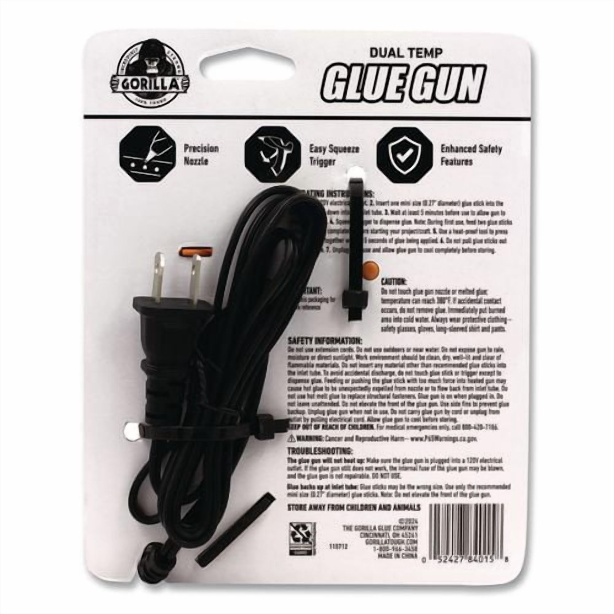 Dual Temp Mini Hot Glue Gun, Orange/Black | Bundle of 2