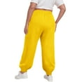 thumbnail image 5 of HLKJKLS Sweatpants Women Plus Size Elastic Waist Pockets Sport Casual Loose Long Sweatpants Polyester Trousers Yellow M-5Xl, 5 of 6