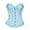 Blue, variant on Women's Ruffle Corset Top, Sexy Chest Support Waist Training Bustier with Rubber Boning, Tummy Control Body Shaper for Slimming and Special Occasions-Pink