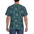 thumbnail image 3 of Bixox Men's Vintage Floral Printed Short Sleeve Skinny Athletic T-Shirt, 3 of 6