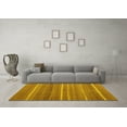 thumbnail image 3 of Ahgly Company Indoor Round Abstract Yellow Contemporary Area Rugs, 5' Round, 3 of 4