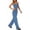 *Blue, variant on Women's Striped Two Piece Set, Strapless Sleeveless Top and Lounge Pants, Fashion Casual Loose Outfit Blue,Womens Plus L
