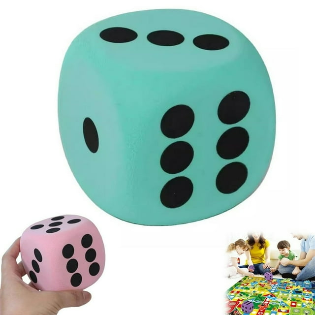 HLONK Large Foam Dice Color Foam Dice 3.15 Inches Big Dice For Building Educational Math Teaching Pastime Party 6 Foam Dice Anxiety Dice For Stress Rel